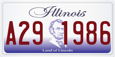 IL license plate A291986