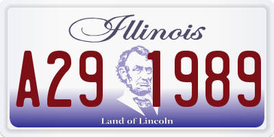 IL license plate A291989
