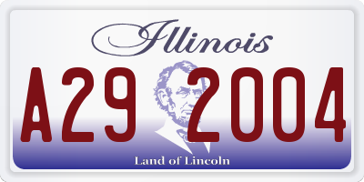 IL license plate A292004