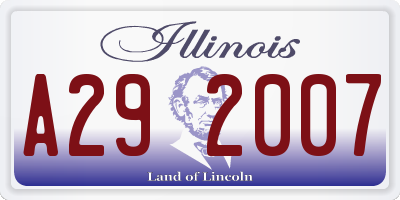 IL license plate A292007