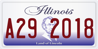 IL license plate A292018