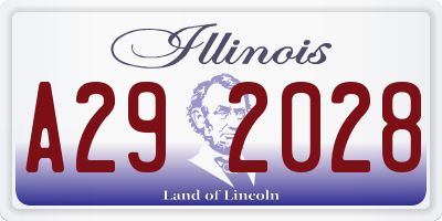IL license plate A292028