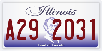 IL license plate A292031