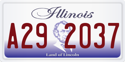 IL license plate A292037