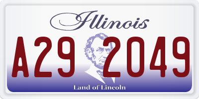 IL license plate A292049