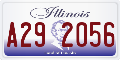 IL license plate A292056