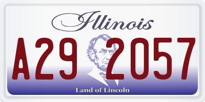 IL license plate A292057