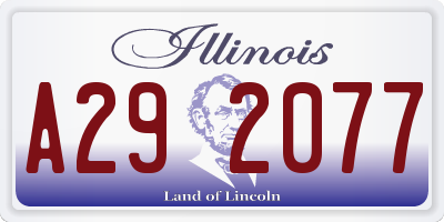 IL license plate A292077