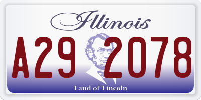 IL license plate A292078