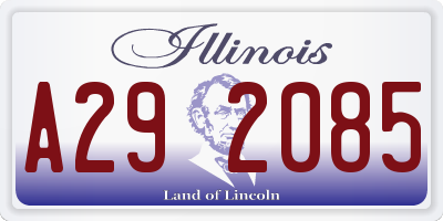 IL license plate A292085