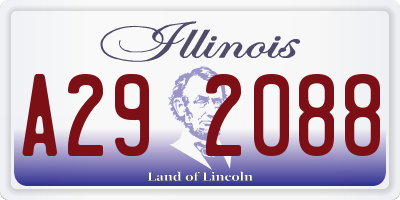 IL license plate A292088