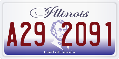 IL license plate A292091