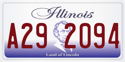IL license plate A292094