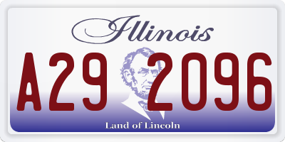 IL license plate A292096