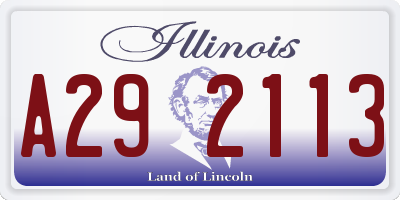 IL license plate A292113