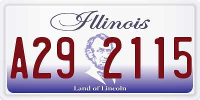 IL license plate A292115