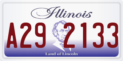 IL license plate A292133