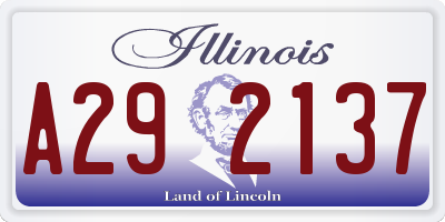 IL license plate A292137