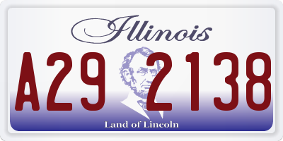 IL license plate A292138