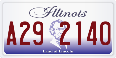 IL license plate A292140