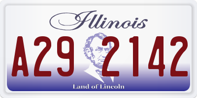 IL license plate A292142