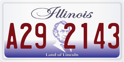 IL license plate A292143