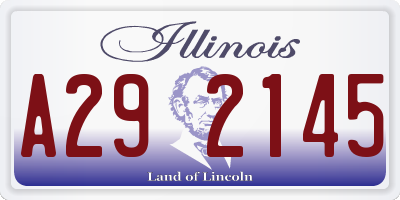 IL license plate A292145