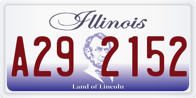 IL license plate A292152