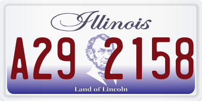 IL license plate A292158
