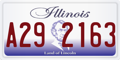 IL license plate A292163