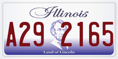 IL license plate A292165