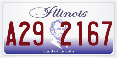 IL license plate A292167