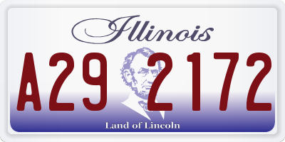 IL license plate A292172