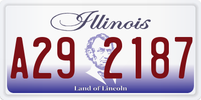 IL license plate A292187