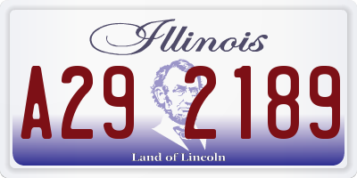 IL license plate A292189