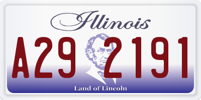 IL license plate A292191