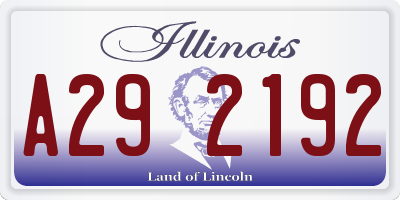 IL license plate A292192