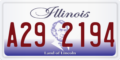 IL license plate A292194