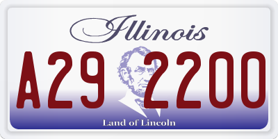 IL license plate A292200