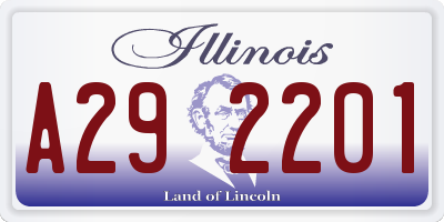 IL license plate A292201