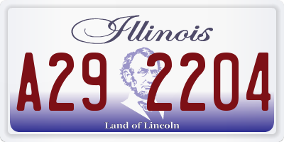 IL license plate A292204
