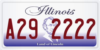 IL license plate A292222