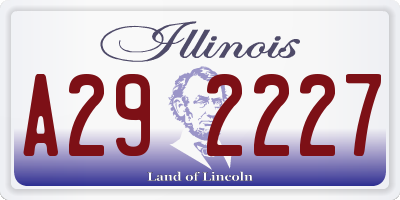 IL license plate A292227