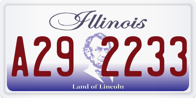 IL license plate A292233