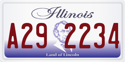 IL license plate A292234