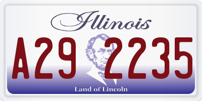 IL license plate A292235