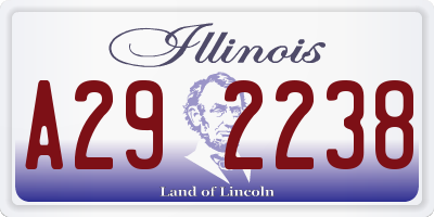 IL license plate A292238