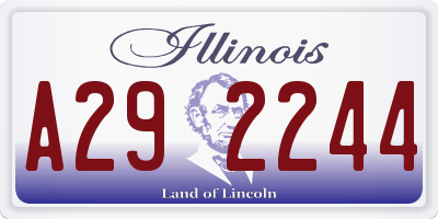 IL license plate A292244