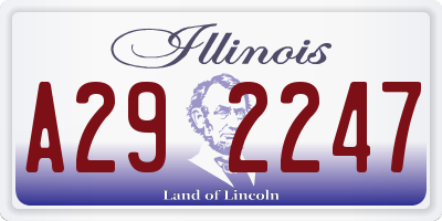 IL license plate A292247