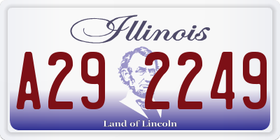 IL license plate A292249